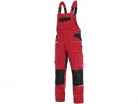 Pracovné nohavice na traky CXS STRETCH, červené