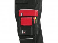 Pracovné nohavice na traky ORION KRYŠTOF, čierno-červené